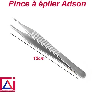 Tissu de forceps chirurgical Adson 12cm, pince à épiler en coton Beaden® CE - Picture 1 of 4