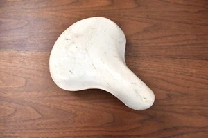 Asiento de bicicleta Troxel vintage blanco Huffy Sears Hawthorne Murray - Imagen 1 de 6