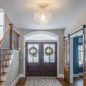 110V Modern Crystal Ceiling Light Fixture Pendant Lamp Chandelier Lighting 270mm - Picture 1 of 13