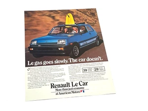 1981 Renault Le Car "Le gas goes slowly" Print Magazine Ad - Picture 1 of 1