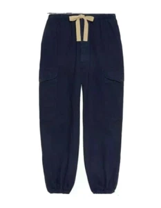 GUCCI Navy Dark Blue Cotton Drawstring Cargo Casual Pants 48 IT or 34 US NWT - Picture 1 of 7