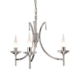 Elstead Lighting Brightwell 3Lt Kronleuchter-Oberfläche: poliert Nickel verdrahtet: 3X40W - Bild 1 von 1