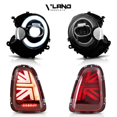 Vland LED Headlights&RED Tail Lights For 07-13 Mini Cooper R56 R57 W/Sequential - Image 1 of 4