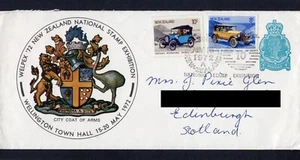 New Zealand: 13th International Car Rally; Welpex '72 stamp exhibition cover - Picture 1 of 3