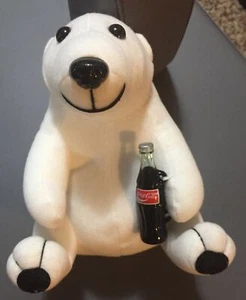 Vintage COCA COLA WHITE POLAR BEAR WITH COKE Coca Cola BOTTLE ~NWT ~ - Picture 1 of 7