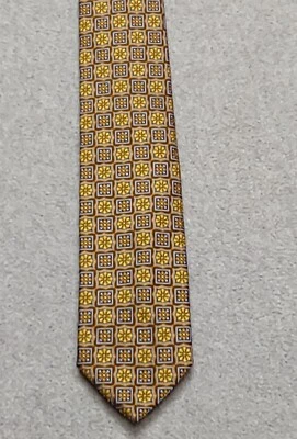 Corbata Stafford para hombre azul dorado 100 % poliéster  Foto 1 de 4