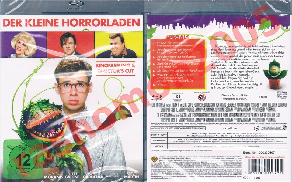 Blu-ray THE LITTLE SHOP OF HORRORS DIRECTOR'S CUT 1986 Rick Moranis Region B NEW - Image 1 of 1