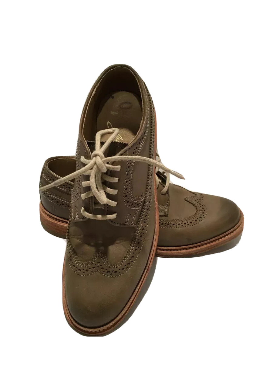 TAN WINGTIP LACE UP OXFORD SHOES -SIZE 
