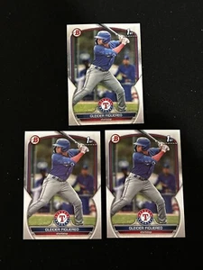 (3) Lot 2023 Bowman Gleider Figuereo 1st Prospect #BP-59 Texas Rangers - Picture 1 of 2
