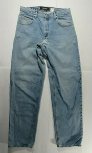 Levi's SilverTab Baggy Vintage Distressed Stained Blue Baggy Jeans W 34 L 37* - Picture 1 of 9