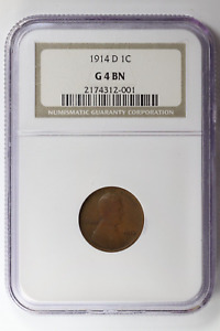 1914-D Lincoln Wheat Cent NGC G4 BN Brown 1c