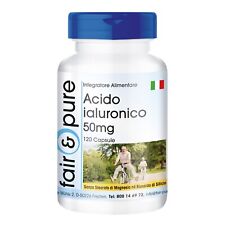 Acido ialuronico 50 mg - 120 capsule - dosaggio sicuro - vegan | fair&pure