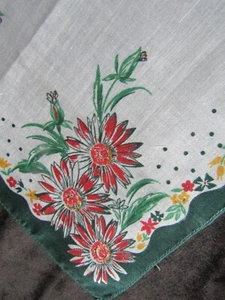 Vintage Taschentuch Blumenmuster rot blau gelb Blumen Taschentuch bedruckt Taschentuch 1368 - Bild 1 von 11