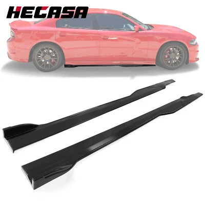 Side Skirts Fit 15-23 Dodge Charger SRT Daytona Scat Pack GT R/T PP Black Foto 1 de 4