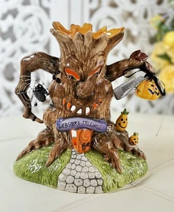BLUE SKY CLAYWORKS HALLOWEEN 10” "WEBSTER'S TREE HOUSE" TEA LIGHT HOUSE - Picture 1 of 15