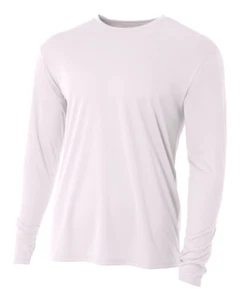 A4 Youth 4oz Micro Poly Interlock Cooling Performance Long Sleeves Crew NB3165 - Picture 1 of 23