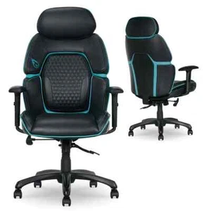 DPS® Centurion Gaming Office Chair with Adjustable Headrest, Black - Afbeelding 1 van 6