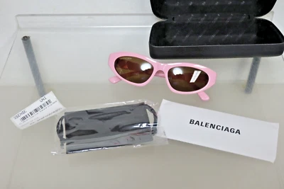Balenciaga Pink/Brown Full-Rim Cat-Eye Women's Sunglasses w/Case & Inserts - Image 1 of 4
