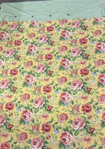 Vintage Laura Ashley TWIN Duvet Cover Yellow Floral Roses and Gingham - Picture 1 of 16