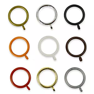 Curtain Rings for 28mm Poles 8 Colours Many Discount Packs Strong Plastic Hooks - Imagen 1 de 20