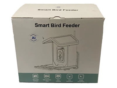 Alimentador inteligente de aves con IA, video de alta definición alimentado por energía solar AI identificación de aves Foto 1 de 4