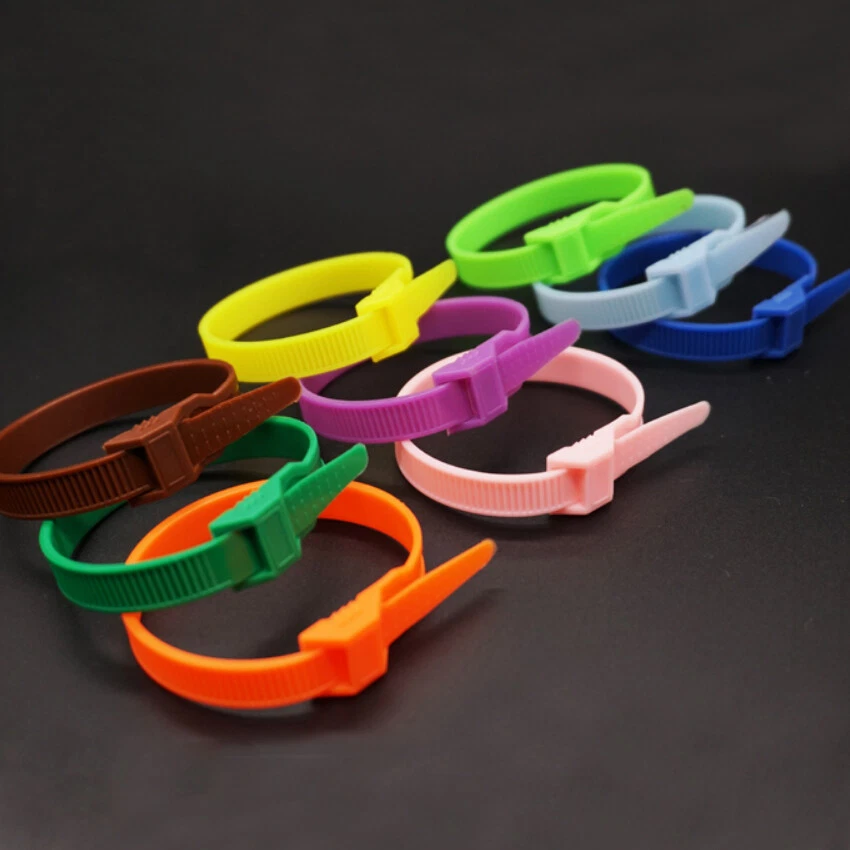 Ancho 9 mm Longitud 180 mm Cierre de bloqueo único Nylon Bridas de cable Colorido Alambre Cremallera Lazo Foto 1 de 4