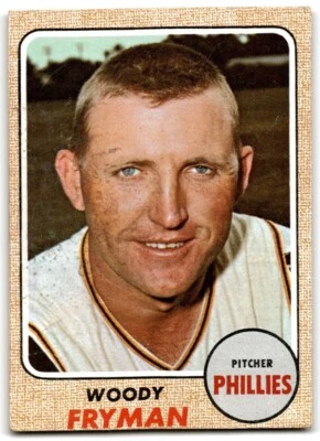 1968 Topps Woody Fryman . Philadelphia Phillies #112 - Image 1 of 2