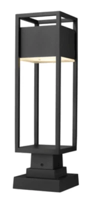 Z-Lite 585PHMS-BK-LED Barwick 20" de Alto LED Exterior Luz de Poste de Cabeza Única Negra Foto 1 de 4