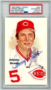 Johnny Bench Signed Perez Steele - PSA DNA - Picture 1 of 1
