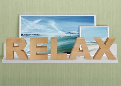 Lettere in vero legno di faggio decorazione RELAX lettere in legno - Immagine 1 di 4