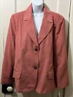 Alfred Dunner Size 20 Womens Pink Mauve 2 Button Blazer Jacket NWT 20 Faux Suede