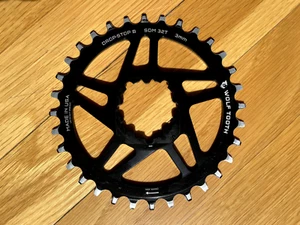 Wolf Tooth 1x Direct Mount Chainring for SRAM 3 Bolt Crank 32T 3mm + Eagle Chain - Picture 1 of 5