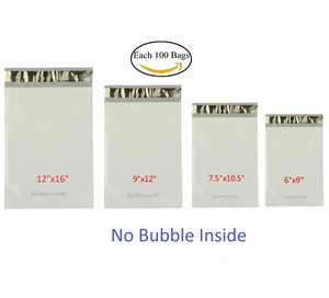 Each 100 6x9 7.5x10.5 9x12 12x16 Poly Mailers Shipping Envelopes Sealing Bags - Picture 1 of 5