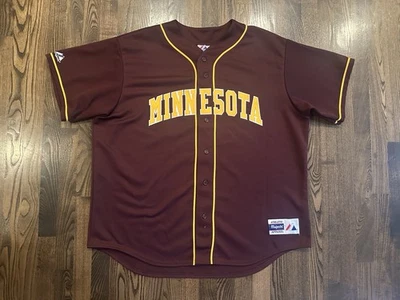 Camiseta de béisbol vintage majestuosa de Minnesota Golden Gophers talla 2XL XXL Foto 1 de 4