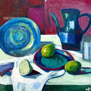 ORIGINAL OIL PAINTING NEW 30cm X 30cm STILL LIFE SKETCH ART By The Artist - Picture 1 of 5