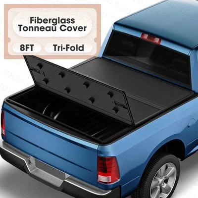 Cubierta rígida triple plegable de 8 pies para Dodge Ram 1500 2002-2025 caja larga Foto 1 de 4