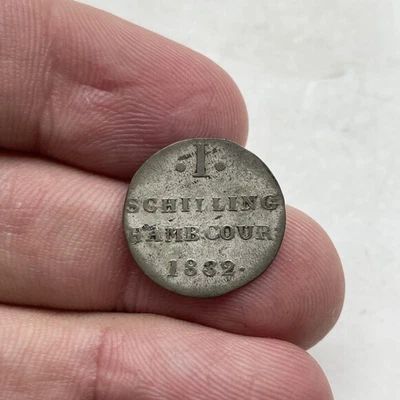 1 schilling 1832 - Original coin KM#546.1 - Hamb:Cour. / HSK - (HAMBURG) .8g 1 - Image 1 of 2
