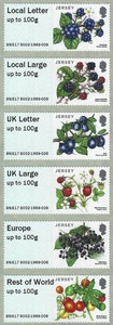 2017 Jersey Sg FSJ26/FSJ31 Fruits and Berries Post and Go Stamps MNH - Picture 1 of 1