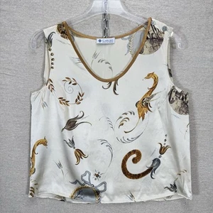 Caruso Collection Ravello Blouse Vest Top UK 12 IT 46 Silk Wide Strap summer - Picture 1 of 9