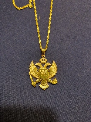 Edelstahl Russischer Adler Anhänger mit Kette - Halskette Edelstahl Русский орел - Bild 1 von 2