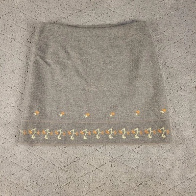 Falda American Eagle para mujer 8 gris lana mini cremallera lateral forrada corta informal Foto 1 de 4