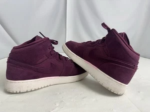Nike Girls Air Jordan 1 554725-625 Purple Basketball Shoes Sneakers Size 6.5Y - Picture 1 of 13