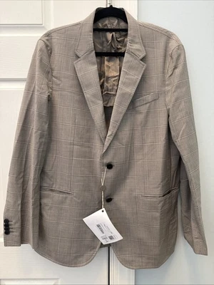 Valentino Garavani Mens Plaid Wool Sport  Blazer 2 Button Italy Size 36 NWT - Image 1 of 4