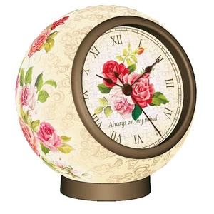 3D Jigsaw Puzzle Working Clock Classic Rose - Picture 1 of 1
