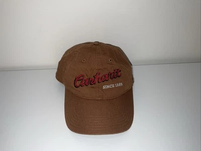 Carhartt Hat Adult Strap Back Cap Brown Duck Canvas Workwear Skater Grunge Chore - Image 1 of 4