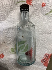 Vintage Absorbine Jr. Drug 4 Oz. 5 1/2" Clear Glass Bottle Springfield, Mass. - Picture 1 of 4