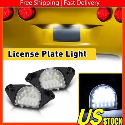 For 84-13 Chevy Corvette C4 C5 C6 Replacement SMD LED License Plate Lamps Lights - Imagem 1 de 4