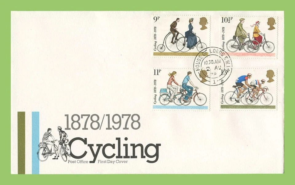 G.B. 1978 Cycles set on Post Office First Day Cover, House of Lords - Image 1 of 1