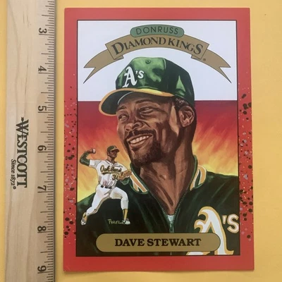 Dave Stewart, 1990 Donruss Super Diamond Kings 5x7 #6, Oakland Athletics - Imagem 1 de 2