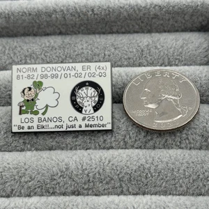 Los Banos Lodge #2510 CA Elks Club BPOE Norm Donovan 4X ER Pin Pinback #59515 - Picture 1 of 2